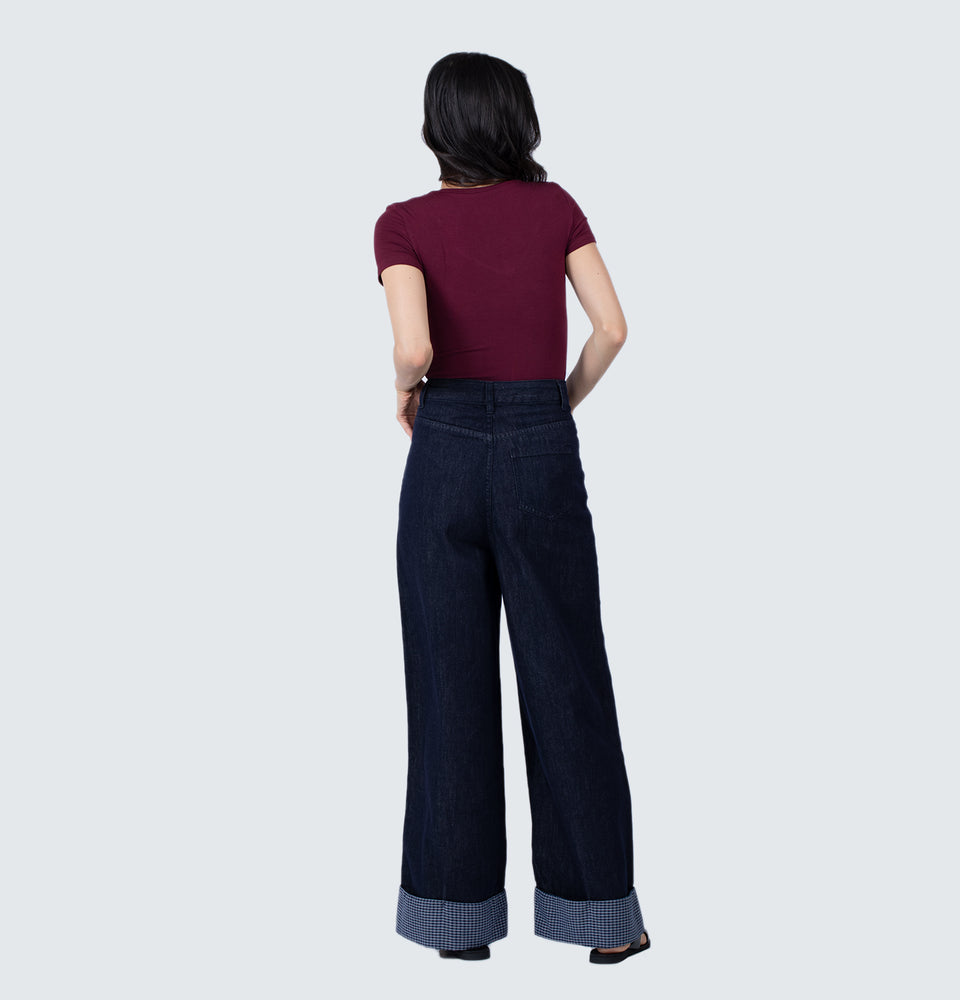 Ayla Baggy Rolled Up Jeans