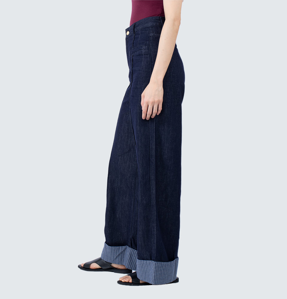 Ayla Baggy Rolled Up Jeans
