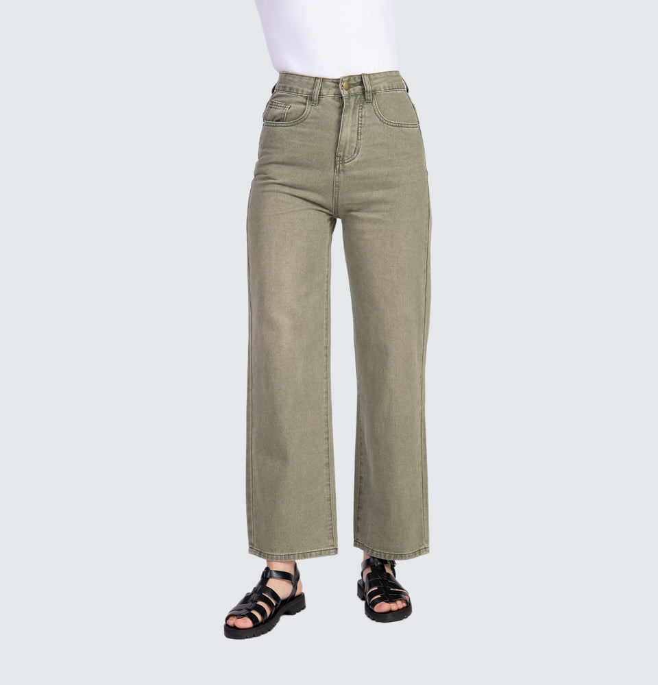 Halo Green Denim Jeans