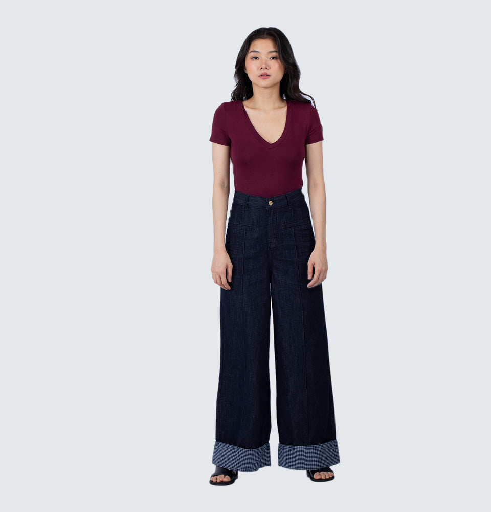 Ayla Baggy Rolled Up Jeans