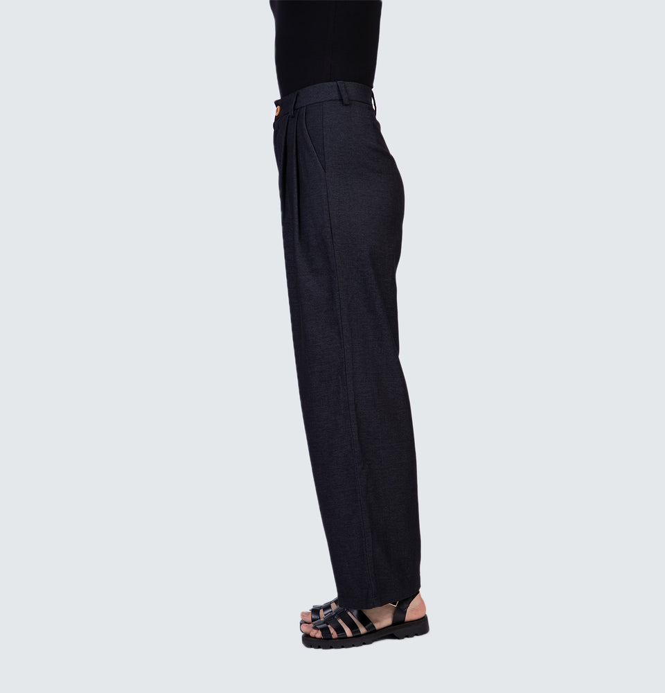 Talia Wide Leg Black Trousers