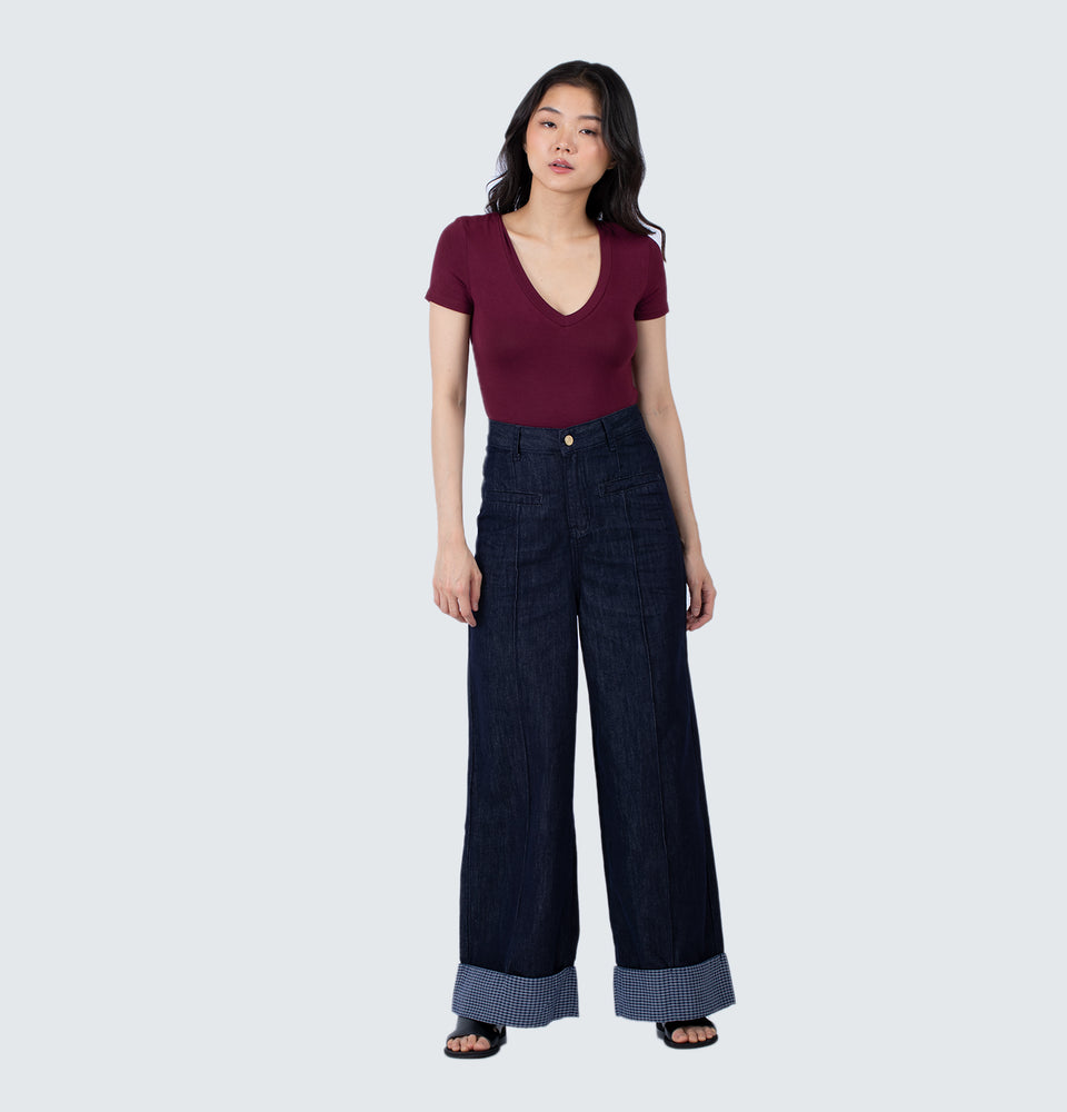 Ayla Baggy Rolled Up Jeans
