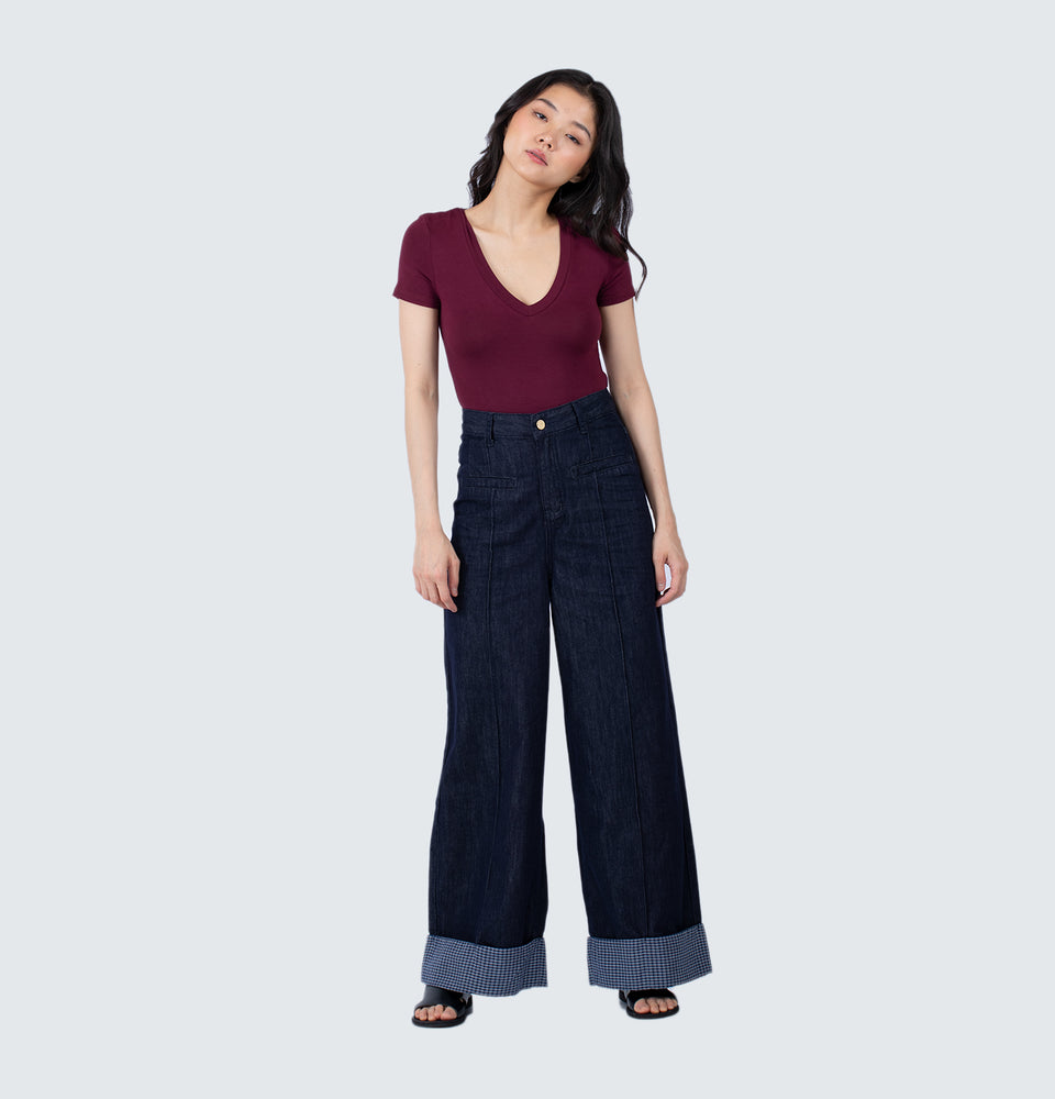 Ayla Baggy Rolled Up Jeans