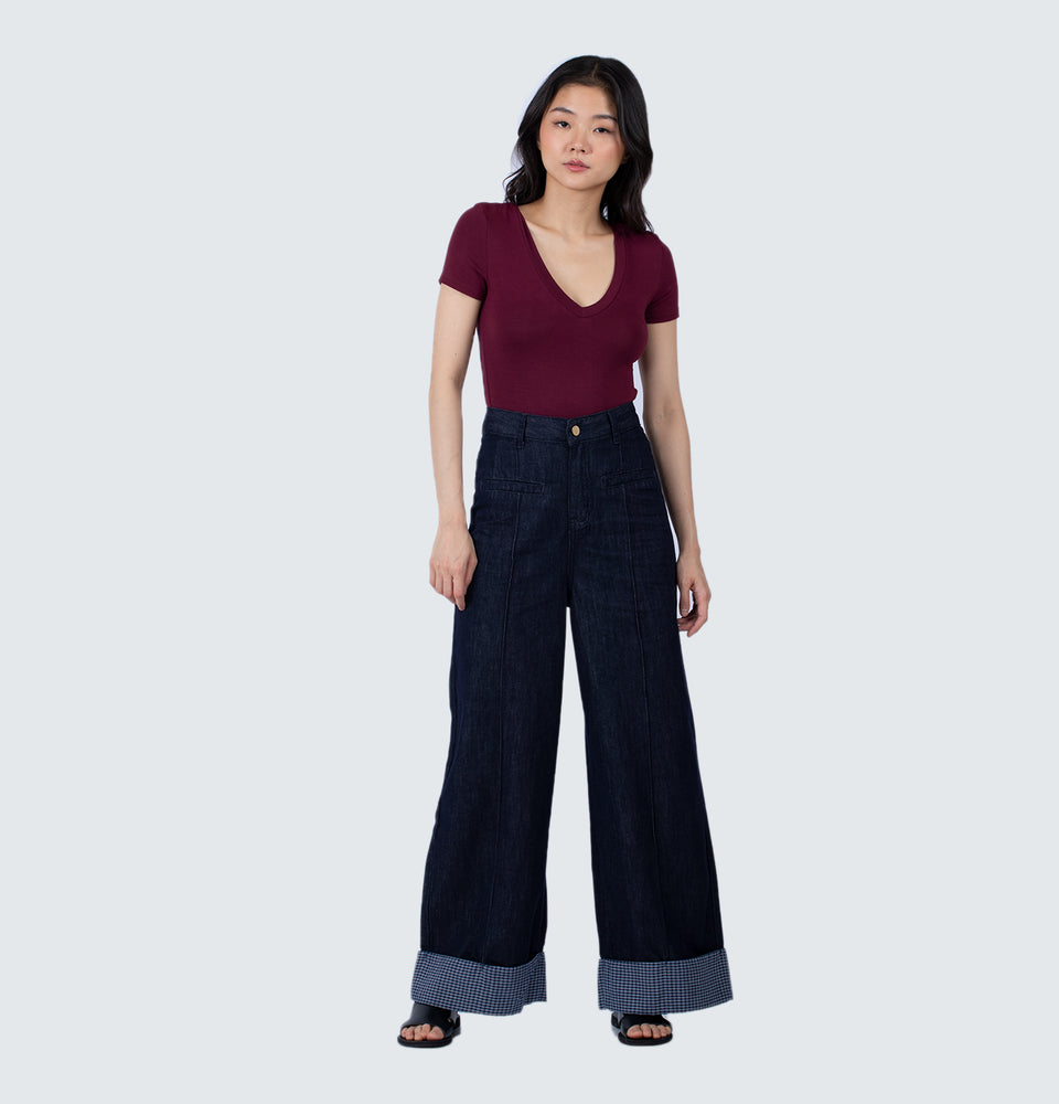 Ayla Baggy Rolled Up Jeans