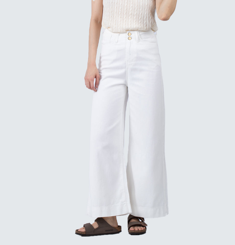 Lilla Wide Leg Double Button Jeans