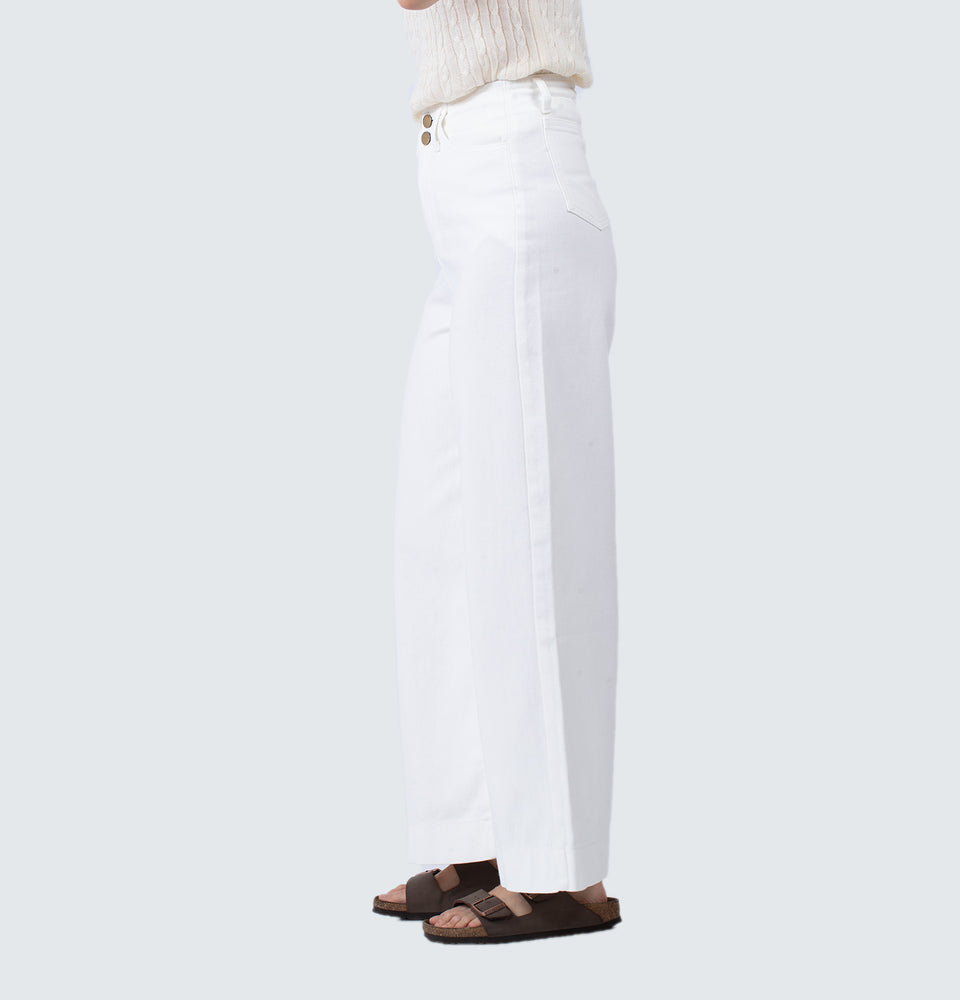 Lilla Wide Leg Double Button Jeans