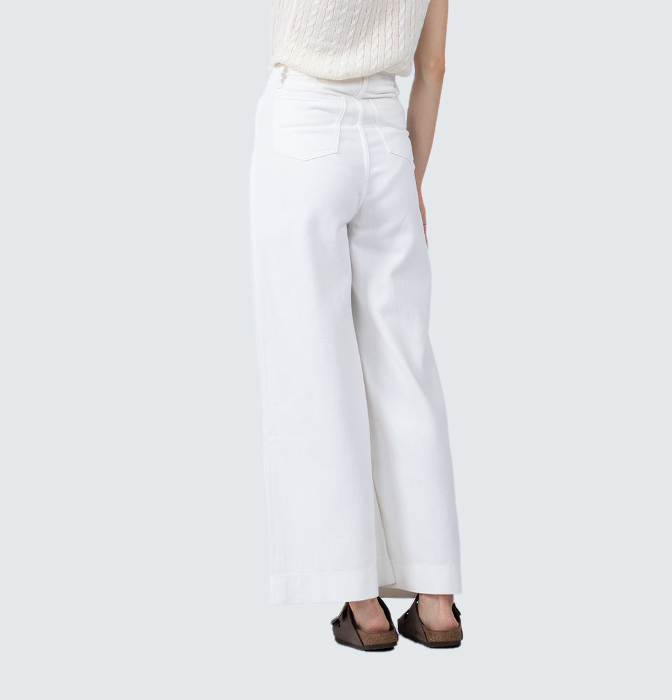 Lilla Wide Leg Double Button Jeans