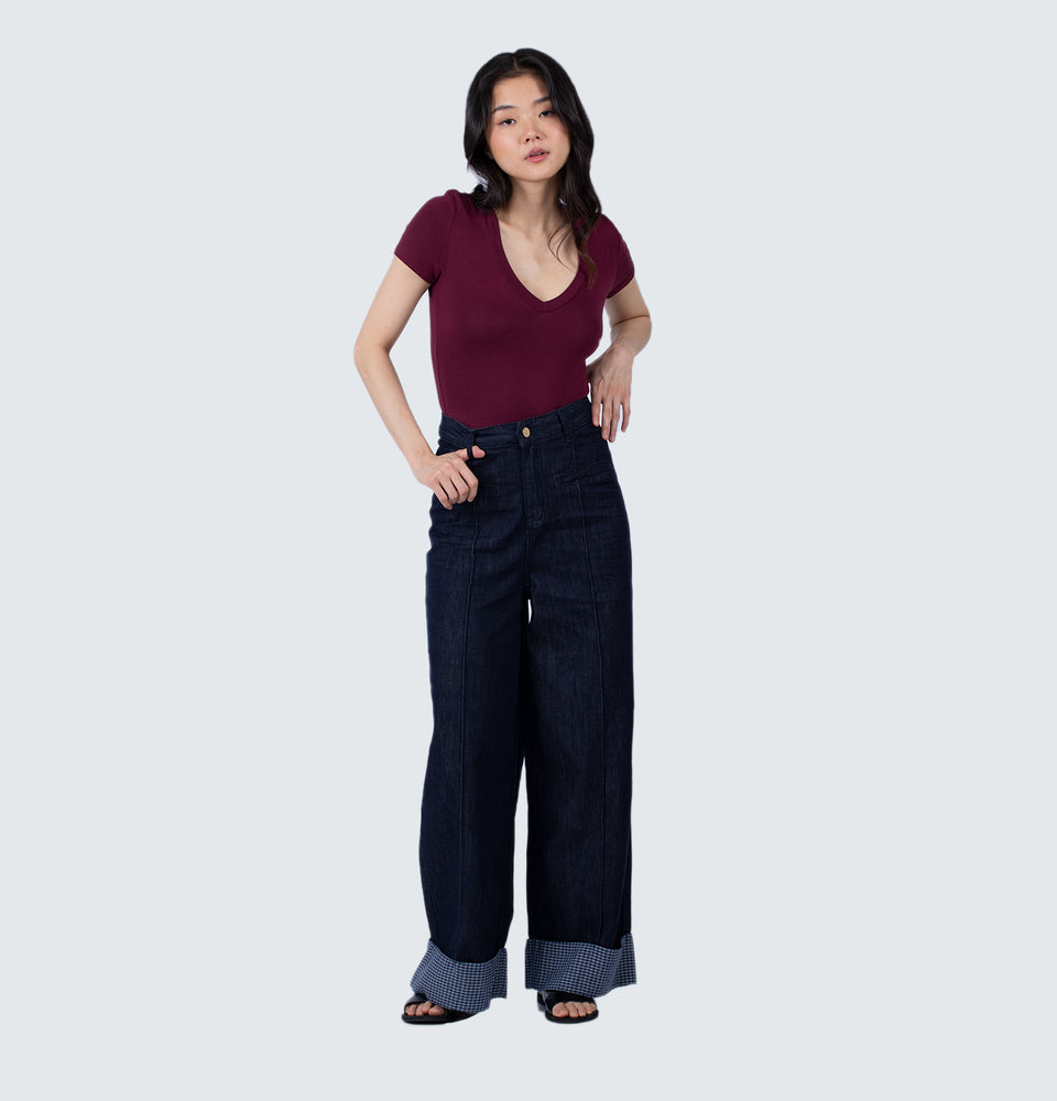 Ayla Baggy Rolled Up Jeans