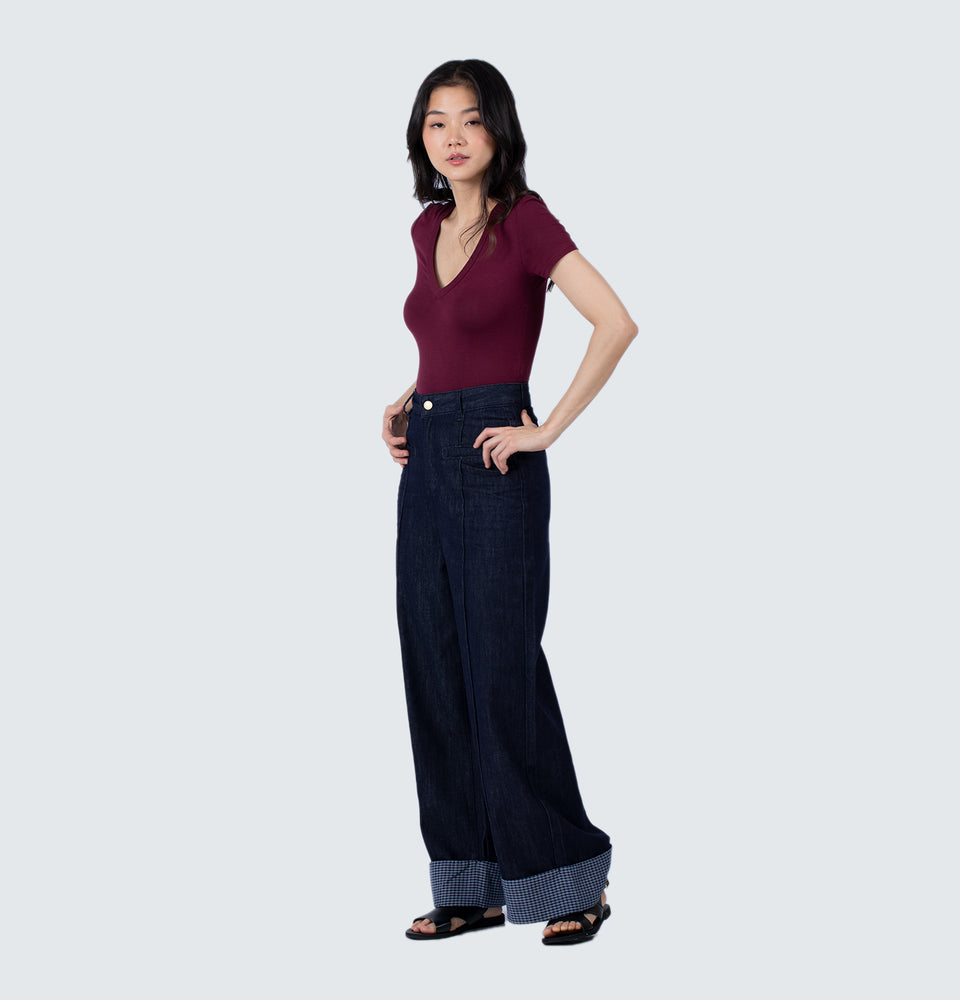 Ayla Baggy Rolled Up Jeans