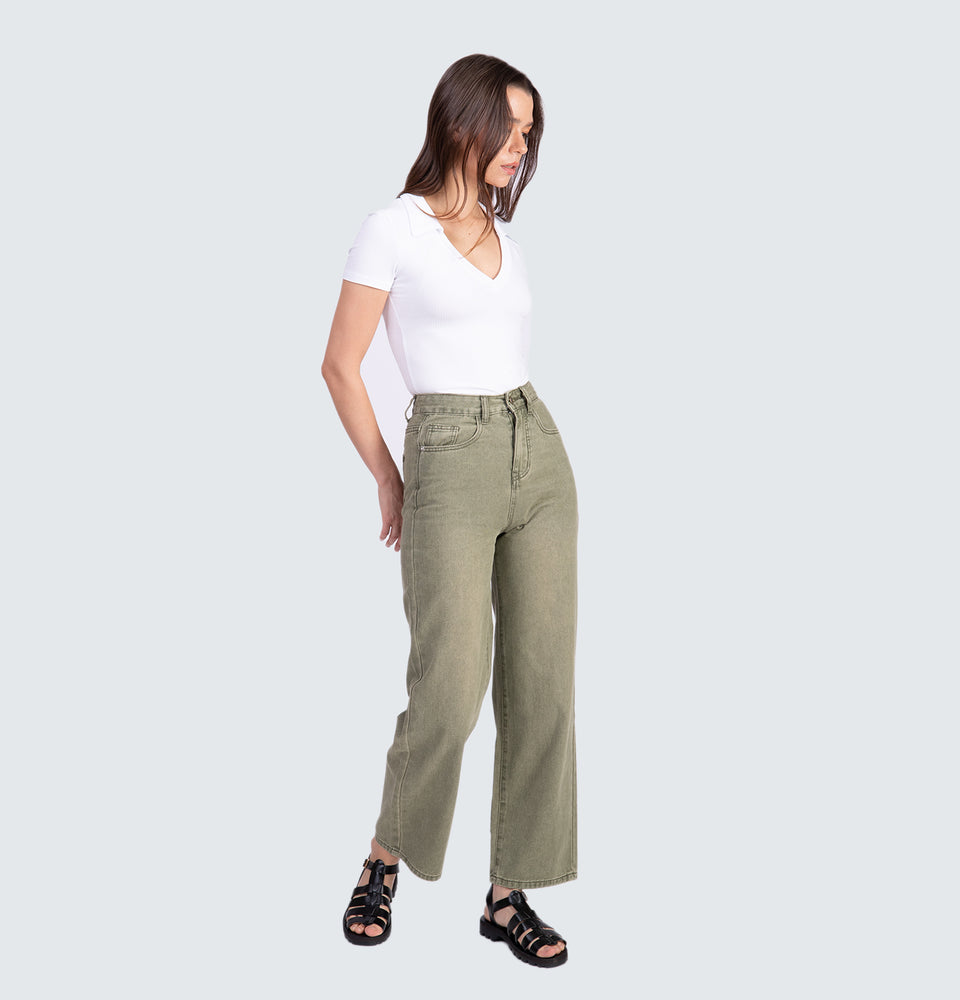 Halo Green Denim Jeans