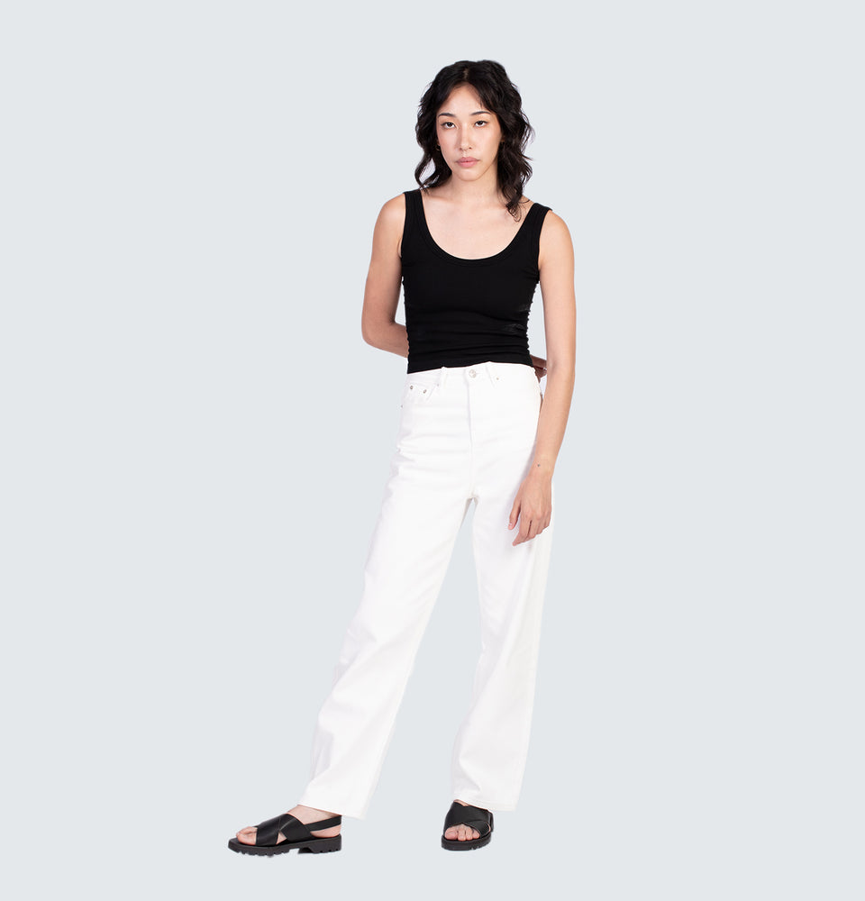 Shea Sleeveless Top with Pads Black