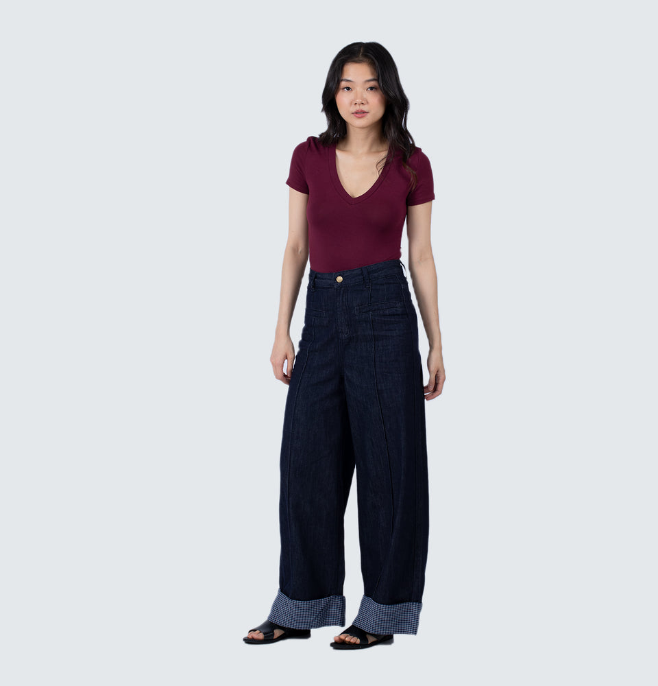 Ayla Baggy Rolled Up Jeans