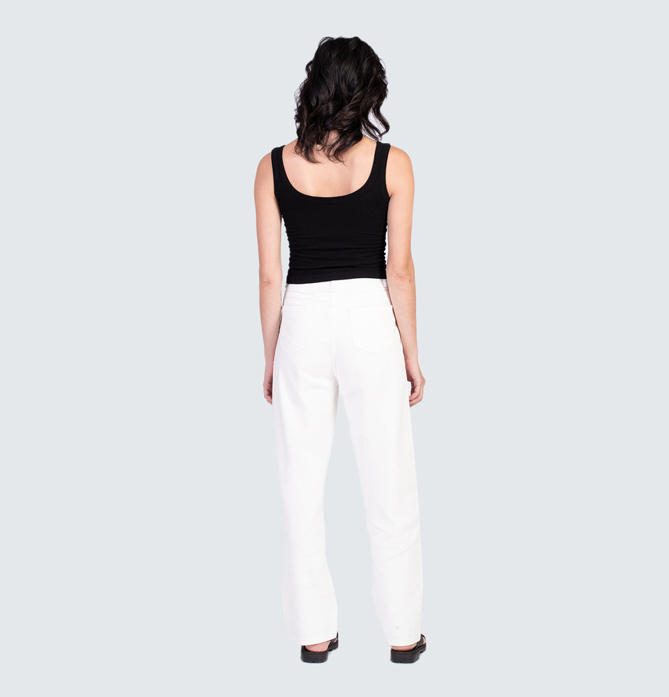 Shea Sleeveless Top with Pads Black
