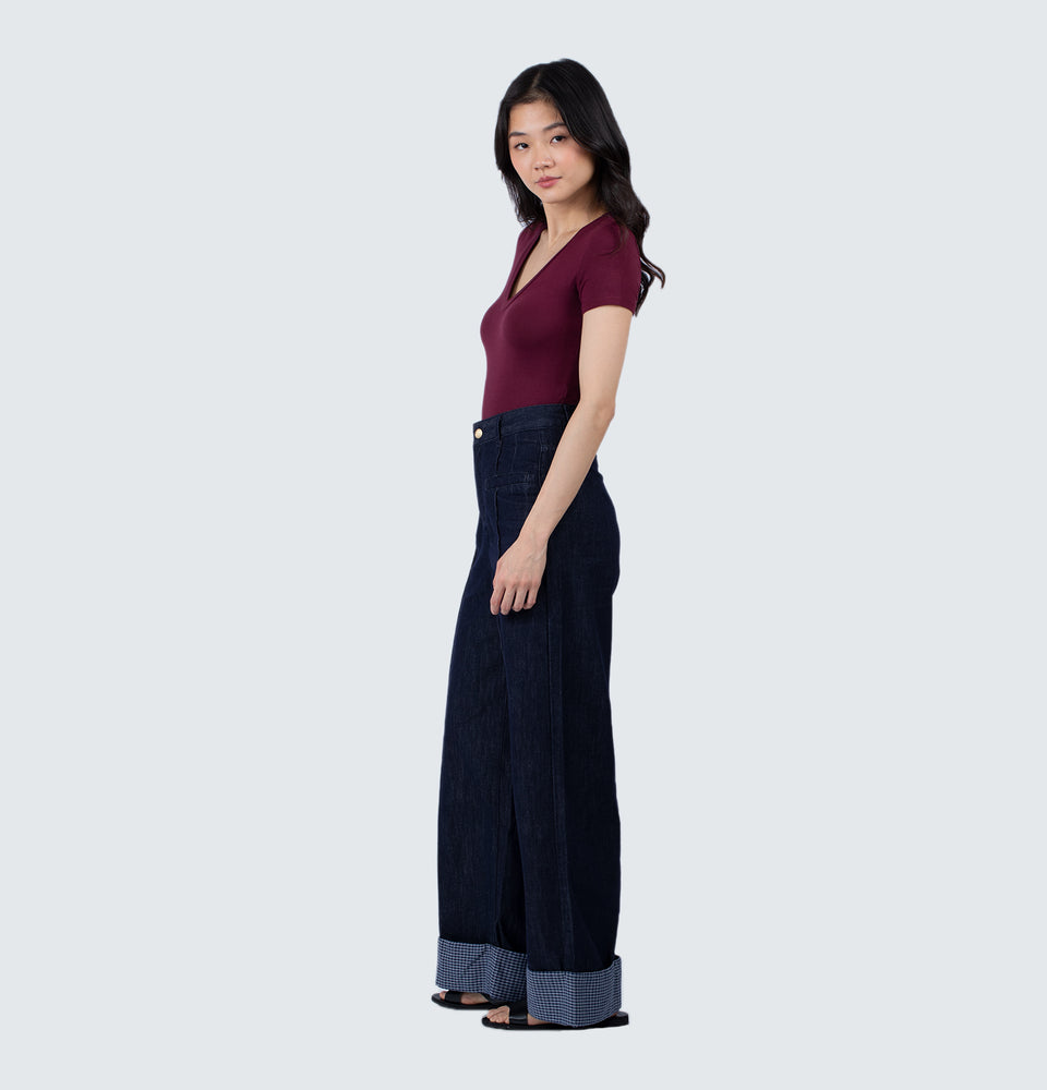 Ayla Baggy Rolled Up Jeans