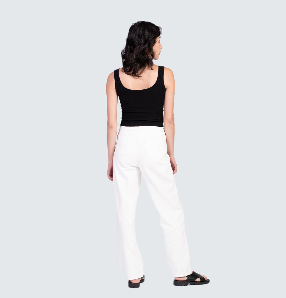Shea Sleeveless Top with Pads Black