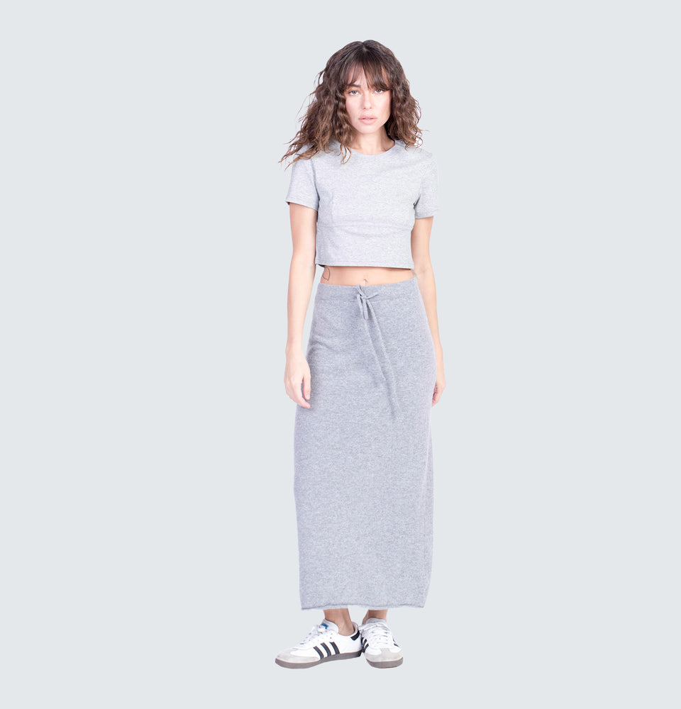 Payton Midi Skirt in Grey