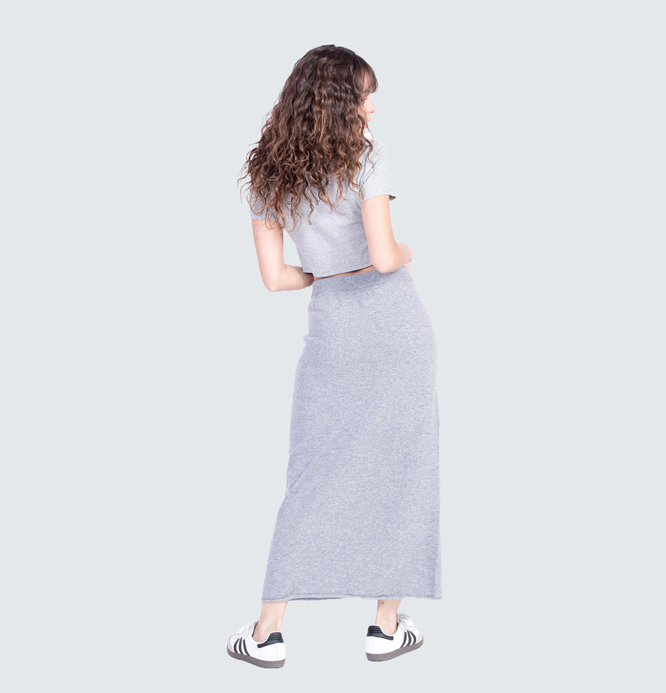 Payton Midi Skirt in Grey