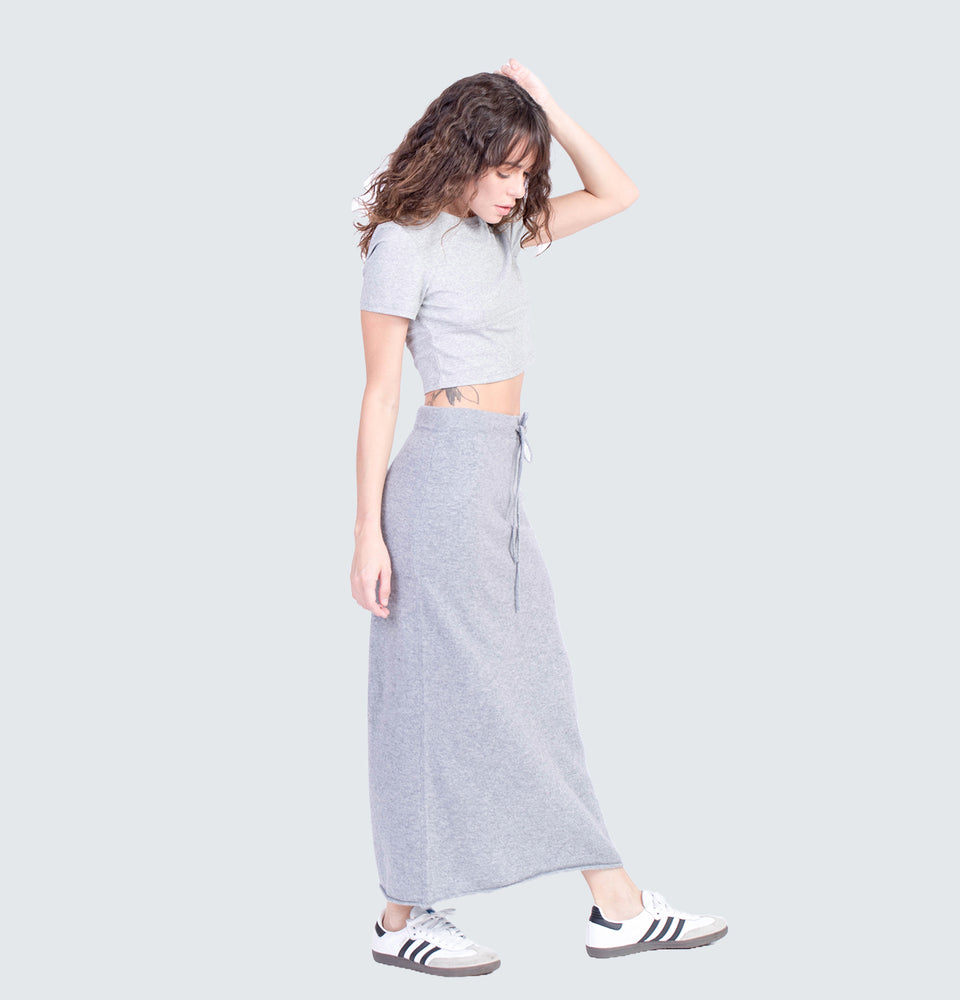 Payton Midi Skirt in Grey