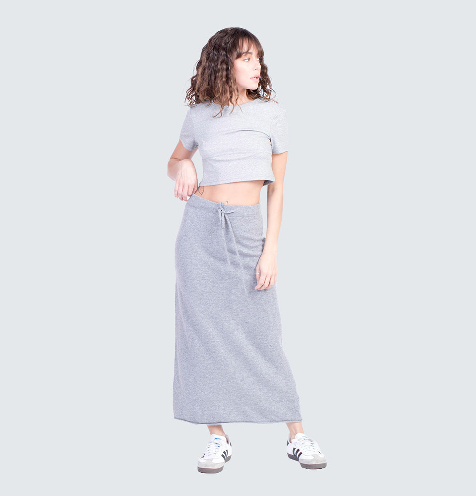 Payton Midi Skirt in Grey