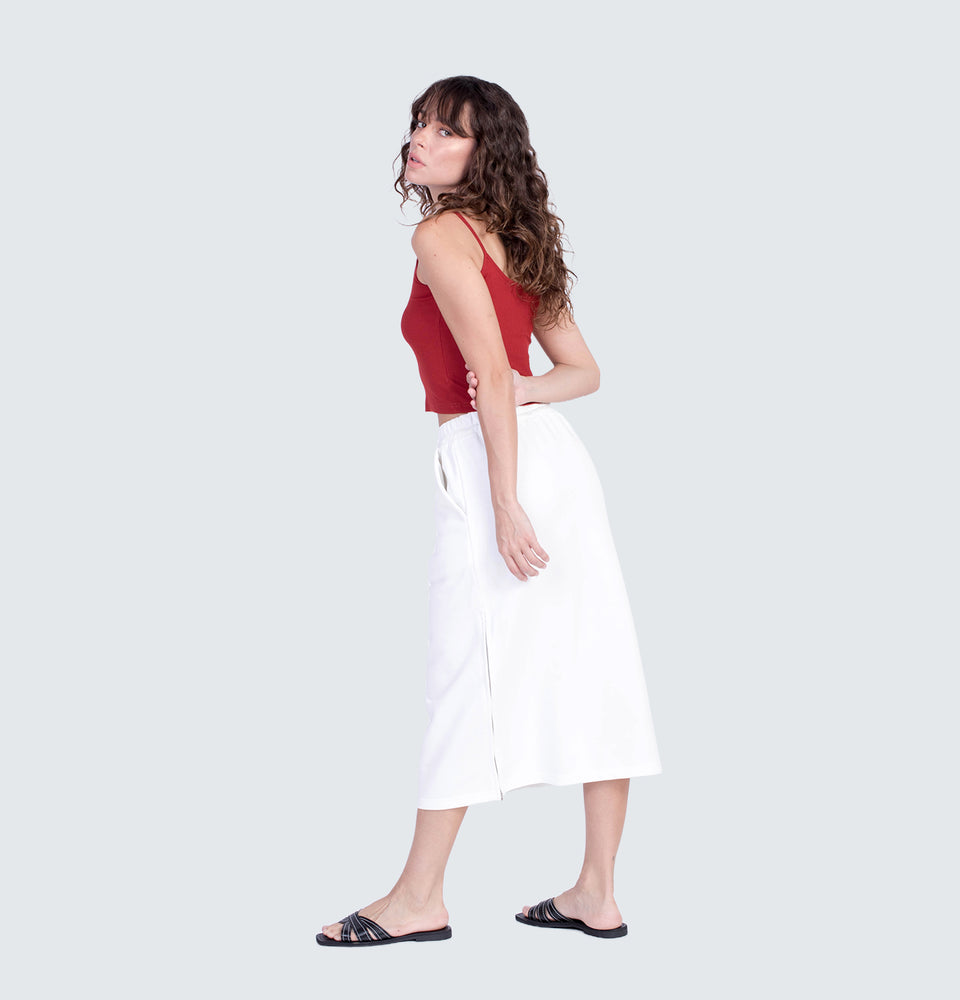 Brielle White Midi Skirt