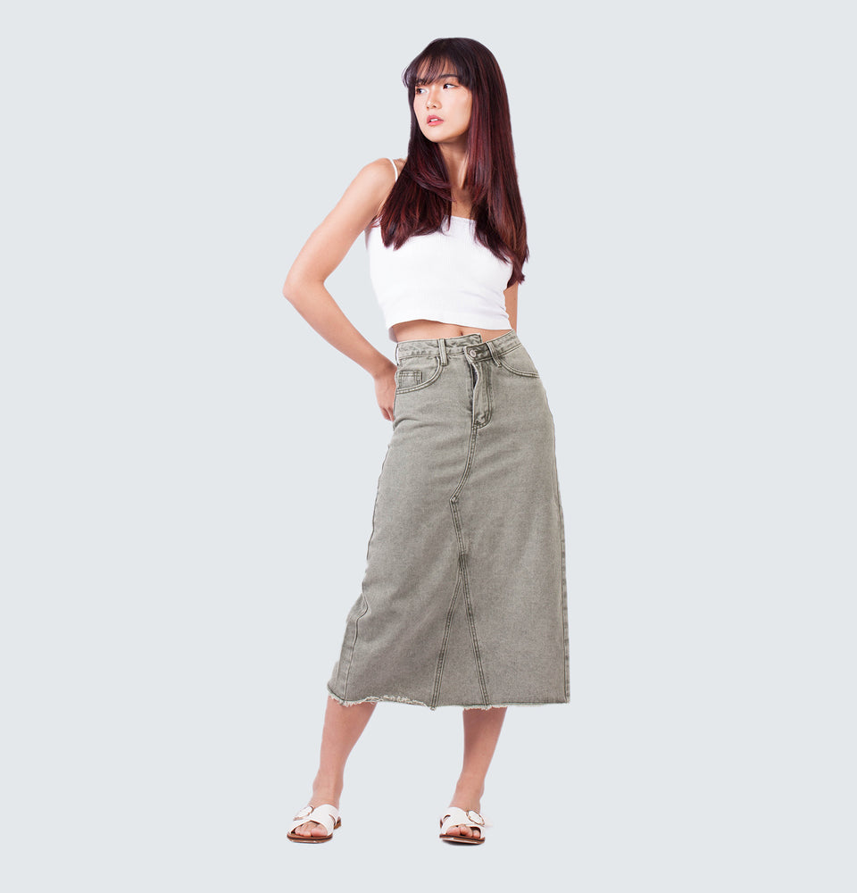 Brooke  Midi Denim Skirt