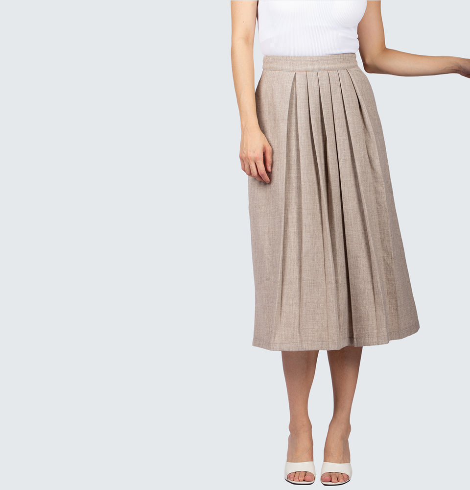 Piper Pleated Midi Skirt