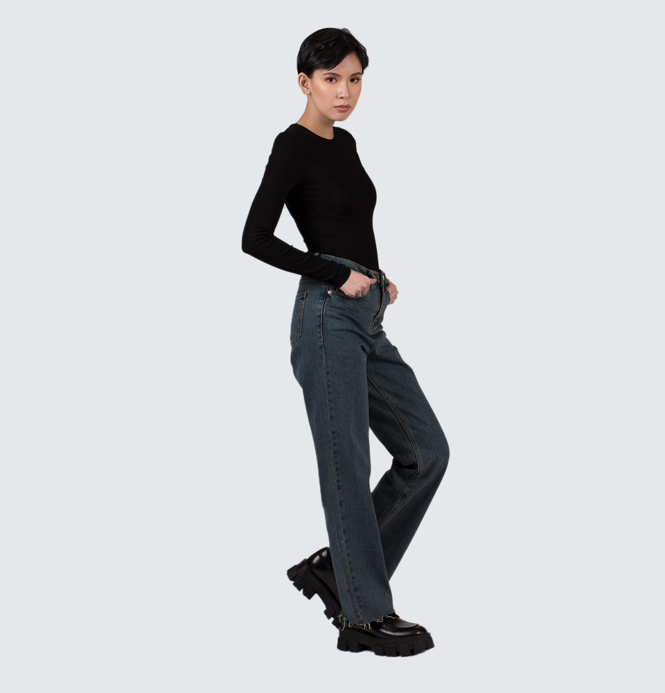 Kinsley Wide Leg Full Length Jeans