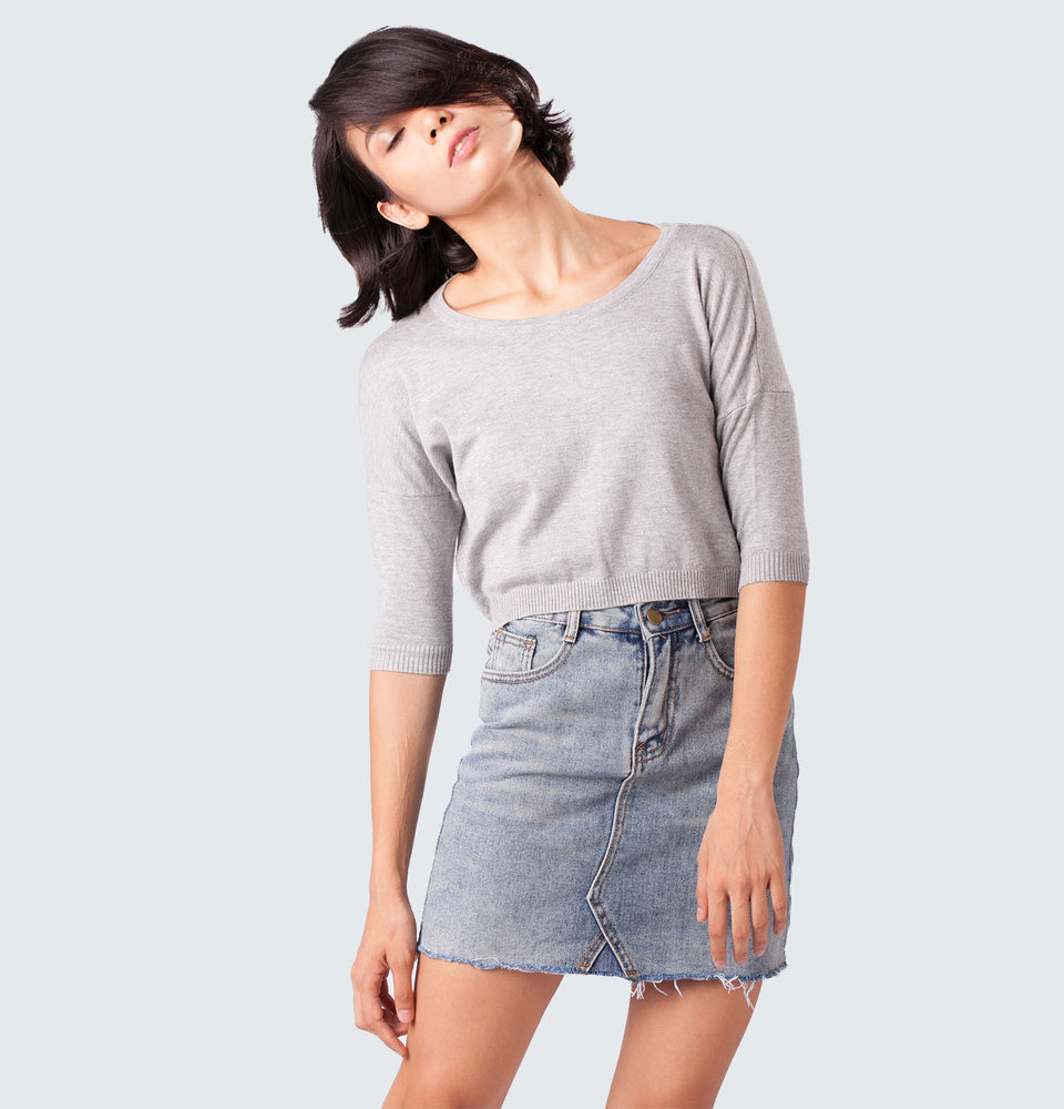 Basic Denim Skirt - Mantou Clothing