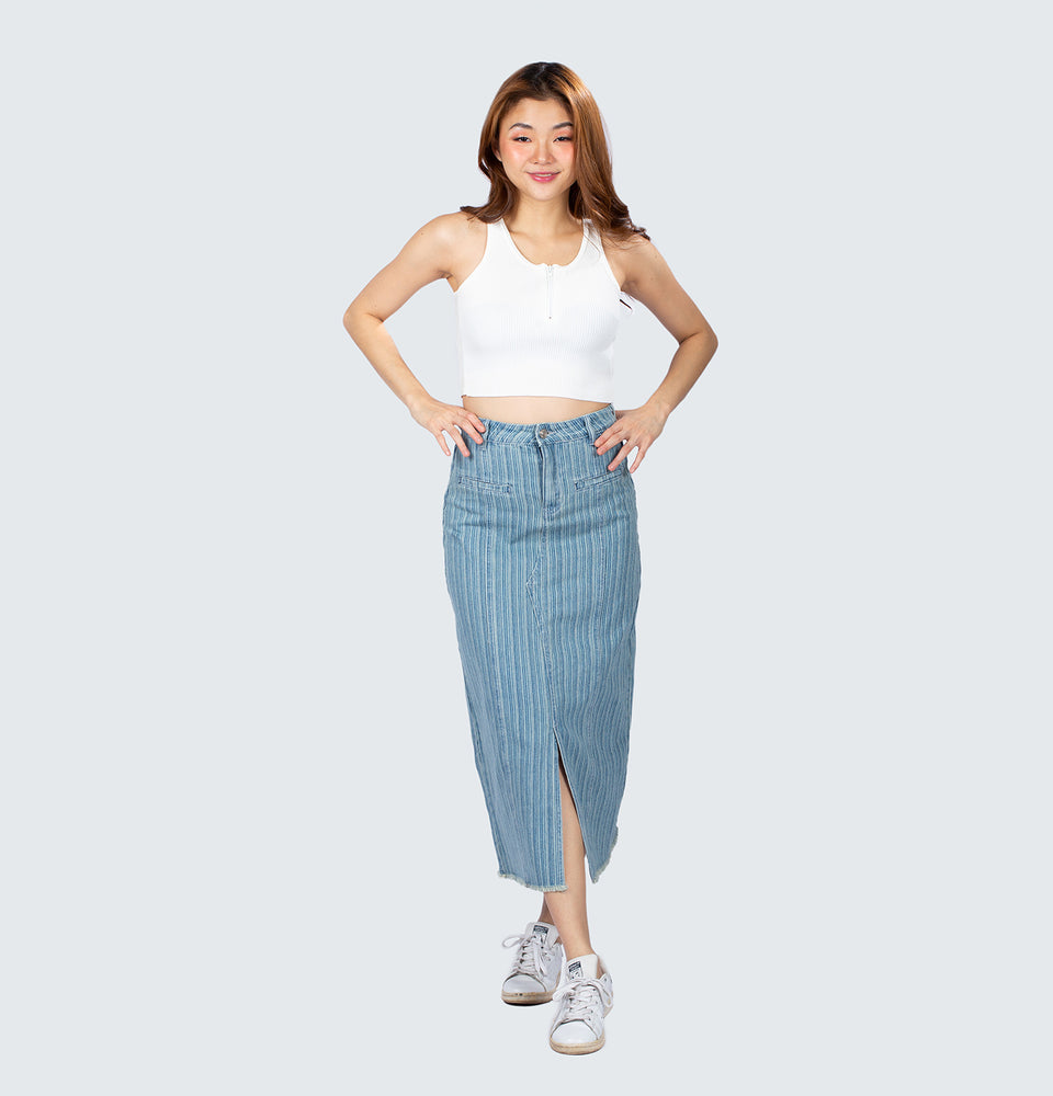Alexis Striped Maxi Skirt