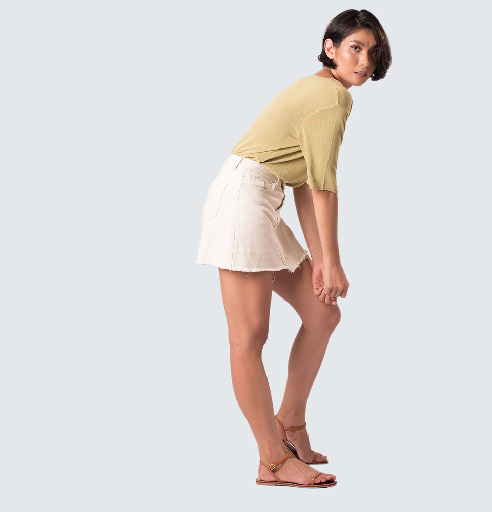 Buttoned Down Skirt - Mantou Clothing