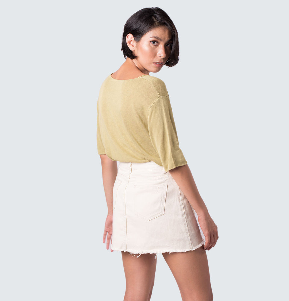 Buttoned Down Skirt - Mantou Clothing