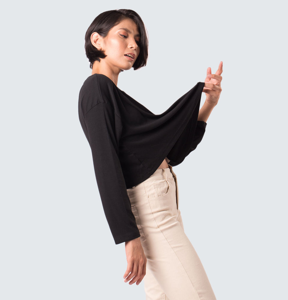 Kitty Long Sleeve Polyester Top - Mantou Clothing