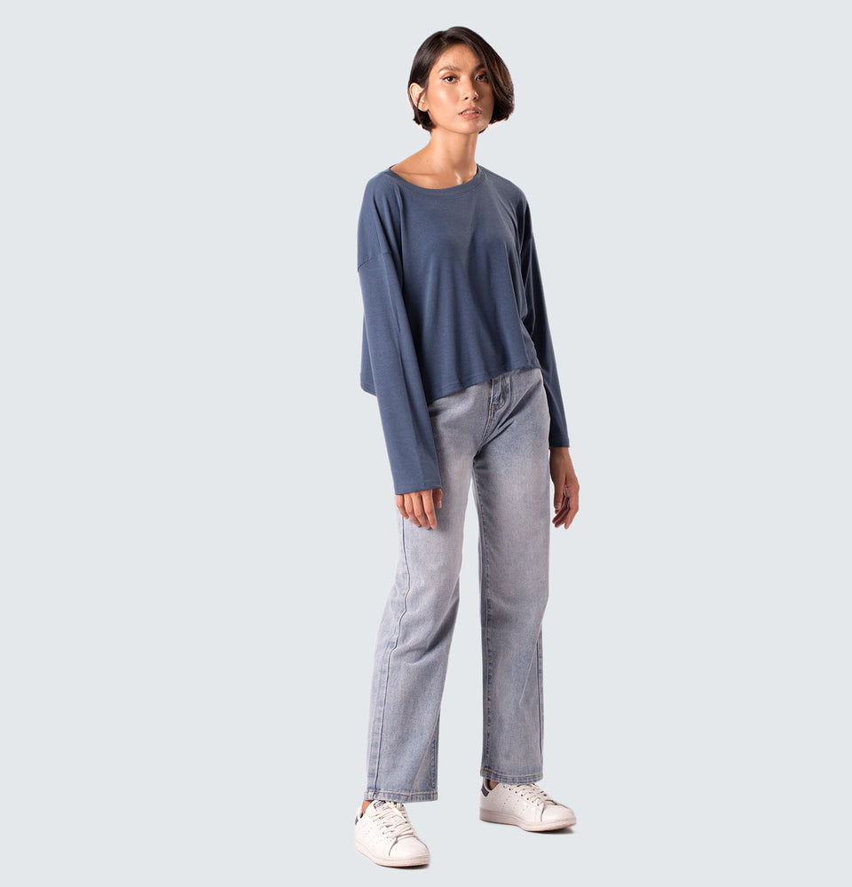 Kitty Long Sleeve Polyester Top - Mantou Clothing