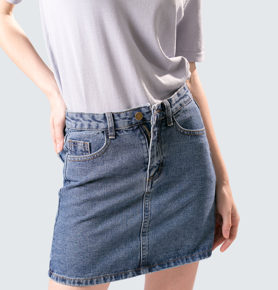 Ruth Denim Mini Skirt - Mantou Clothing