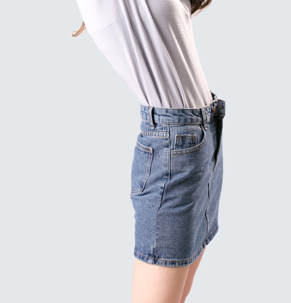 Ruth Denim Mini Skirt - Mantou Clothing