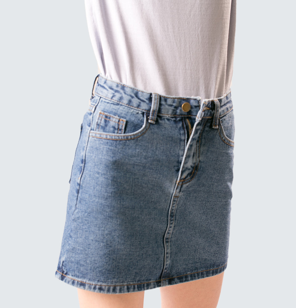 Ruth Denim Mini Skirt - Mantou Clothing