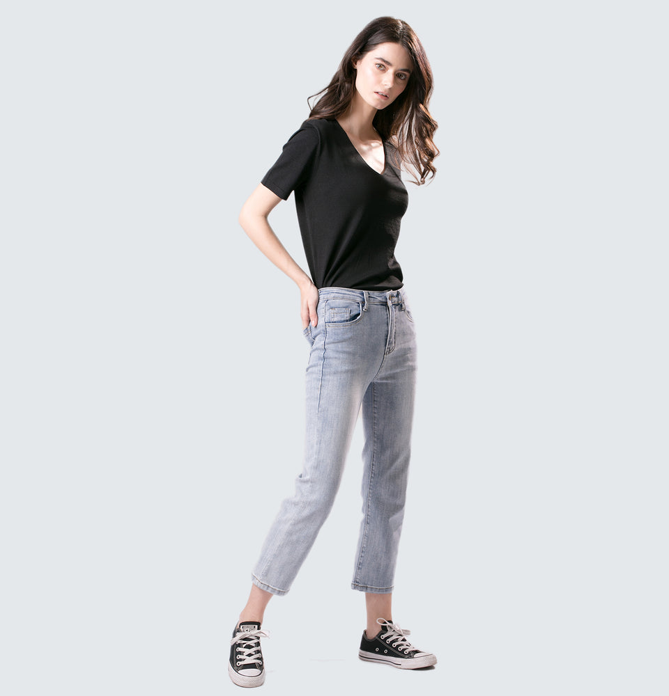 Tina Straight Leg Ankle Jeans - Mantou Clothing
