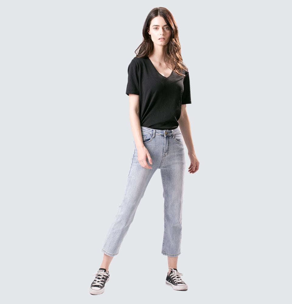 Tina Straight Leg Ankle Jeans - Mantou Clothing
