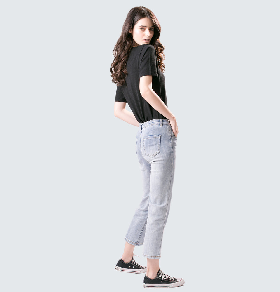 Tina Straight Leg Ankle Jeans - Mantou Clothing