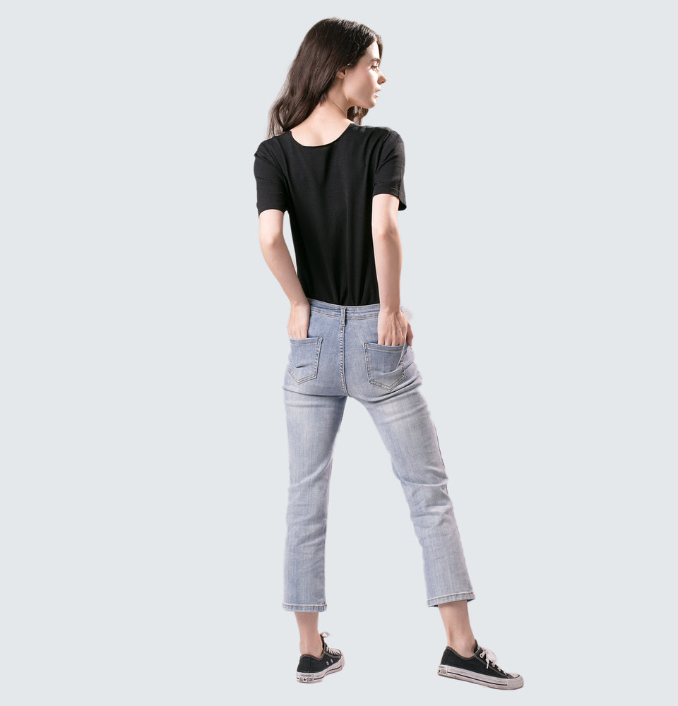 Tina Straight Leg Ankle Jeans - Mantou Clothing