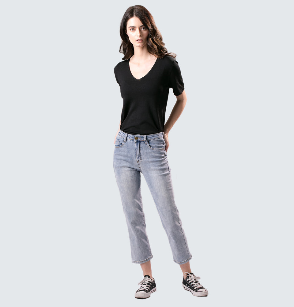 Tina Straight Leg Ankle Jeans - Mantou Clothing