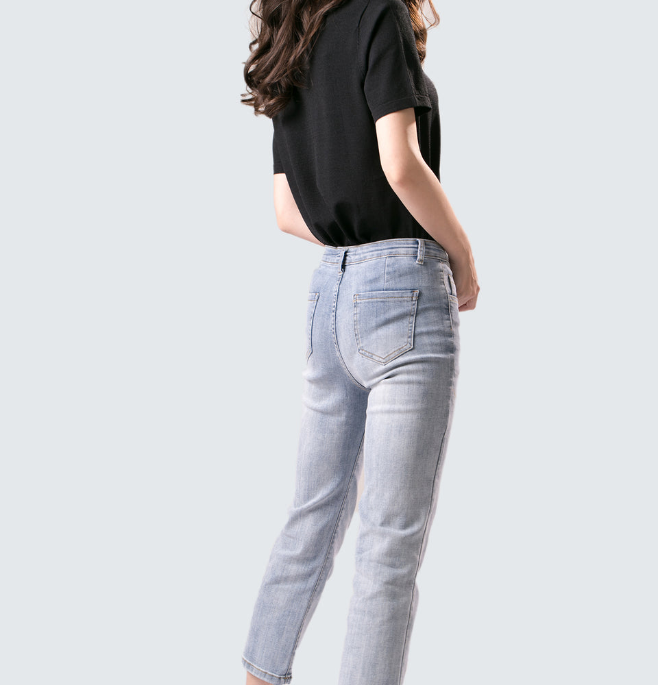 Tina Straight Leg Ankle Jeans - Mantou Clothing