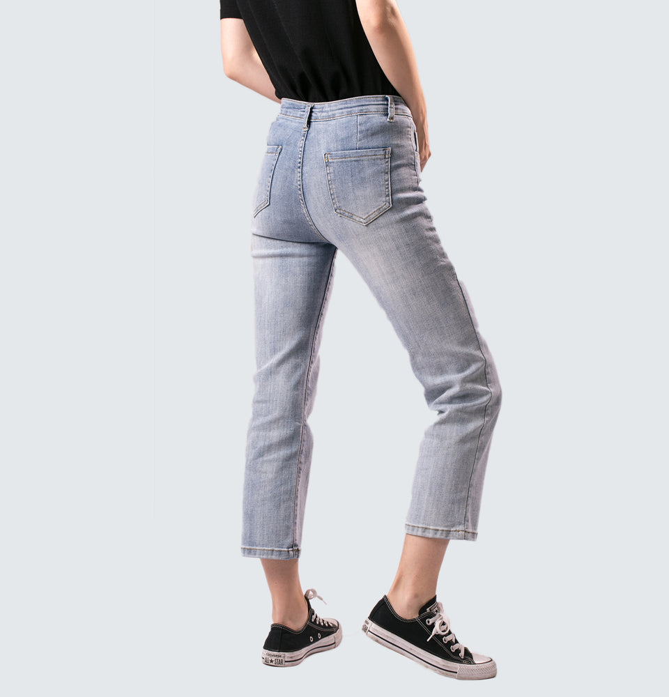 Tina Straight Leg Ankle Jeans - Mantou Clothing