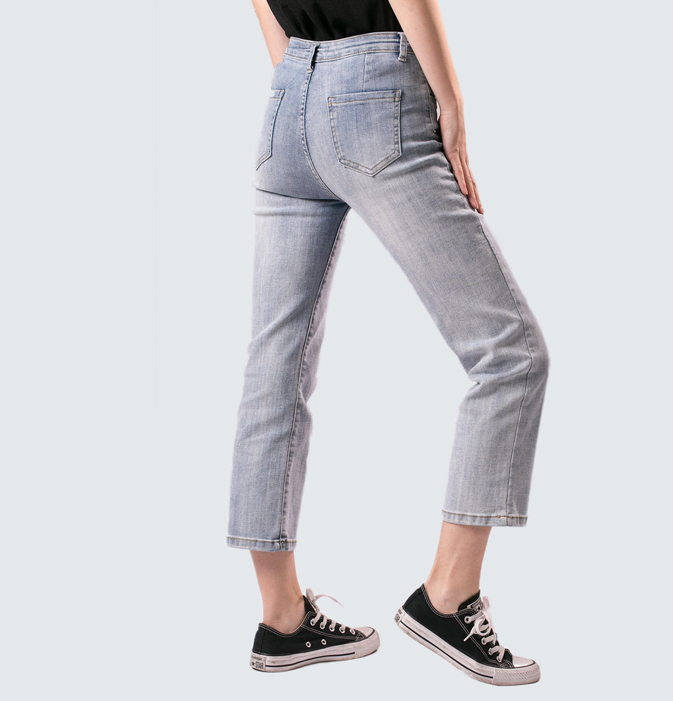 Tina Straight Leg Ankle Jeans - Mantou Clothing