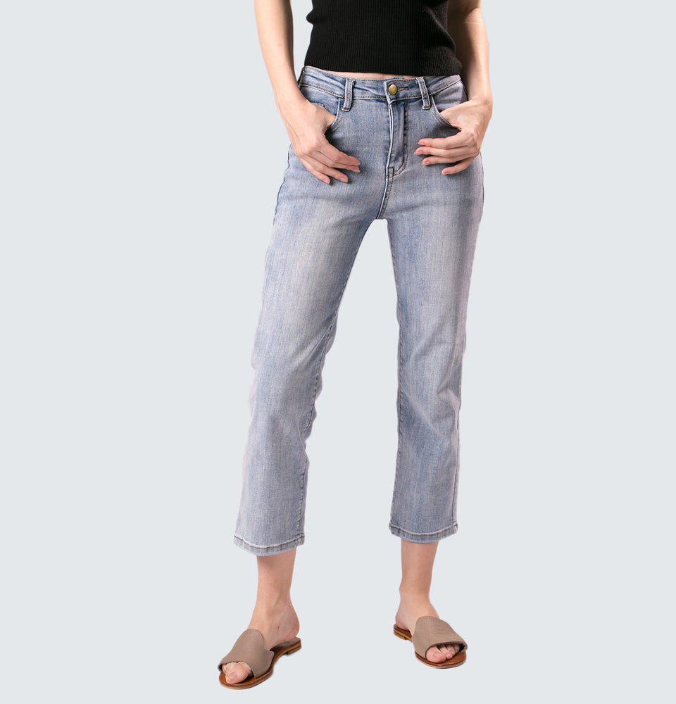Tina Straight Leg Ankle Jeans - Mantou Clothing