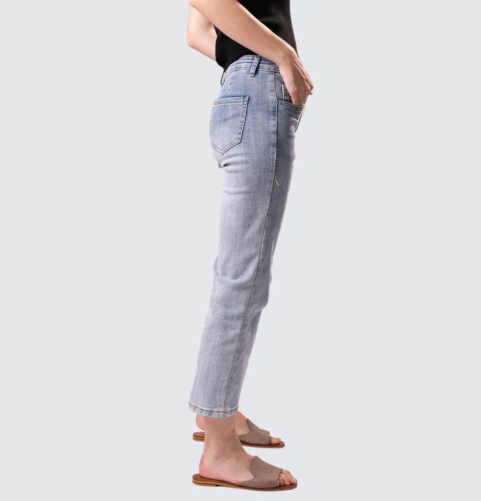 Tina Straight Leg Ankle Jeans - Mantou Clothing