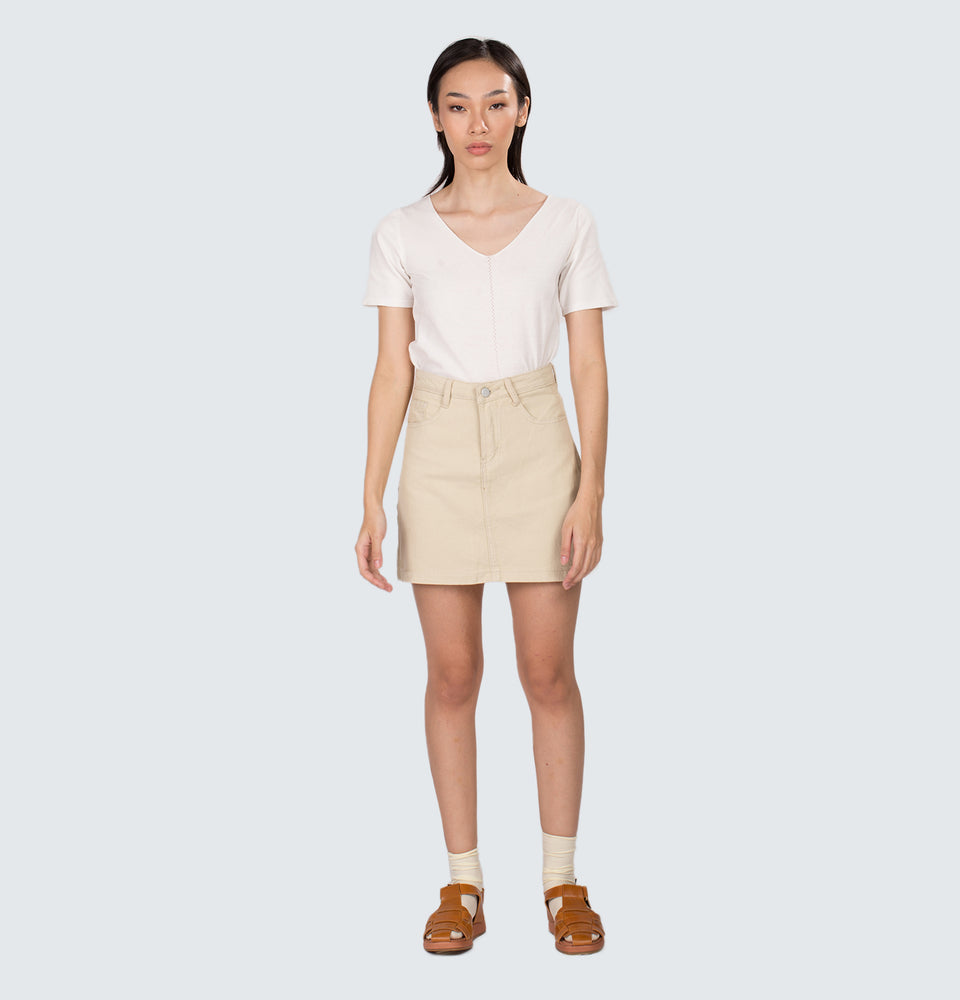 Cali Cream mini Skirt