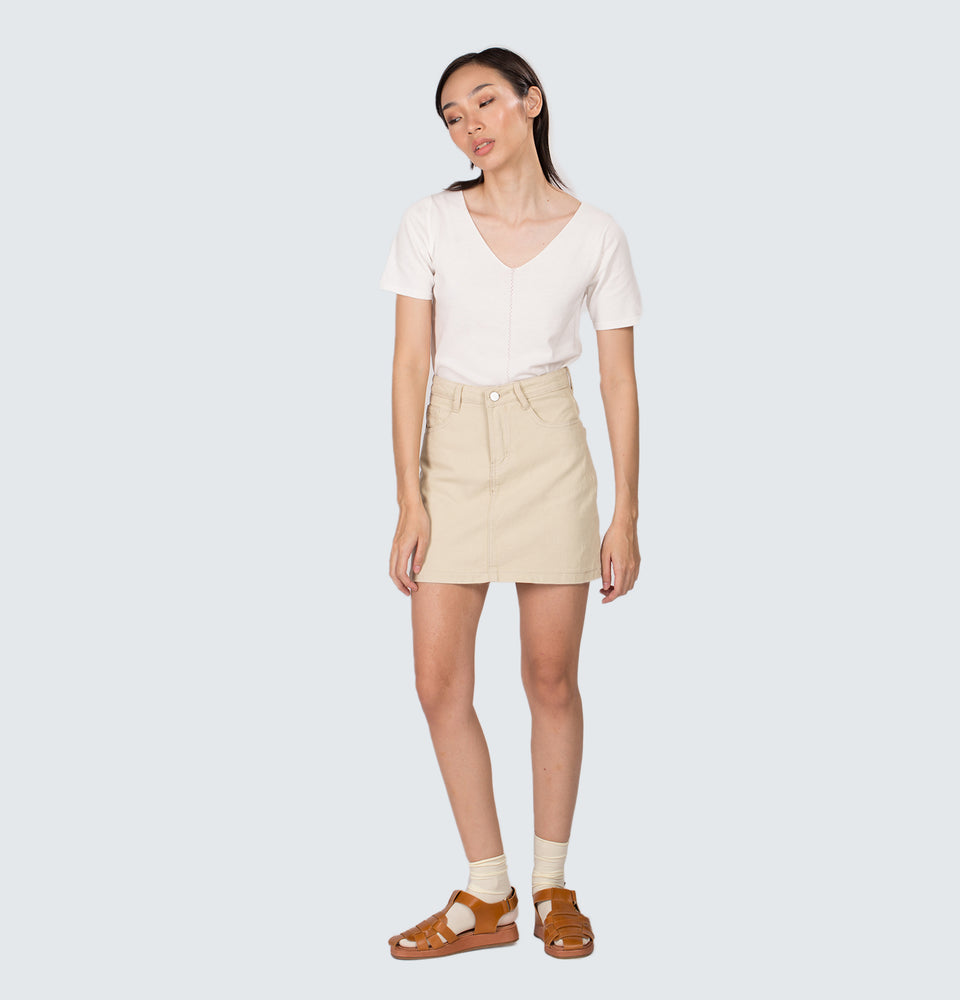 Cali Cream mini Skirt