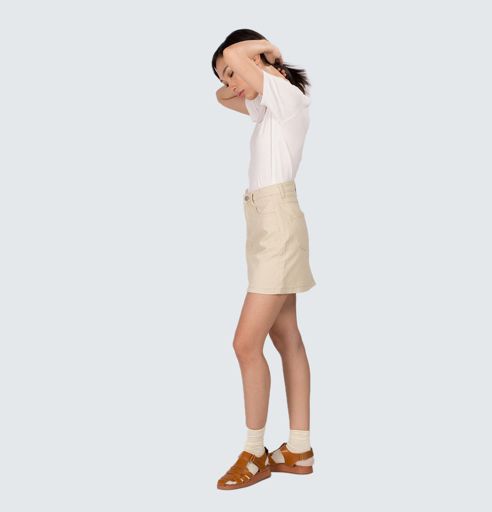 Cali Cream mini Skirt