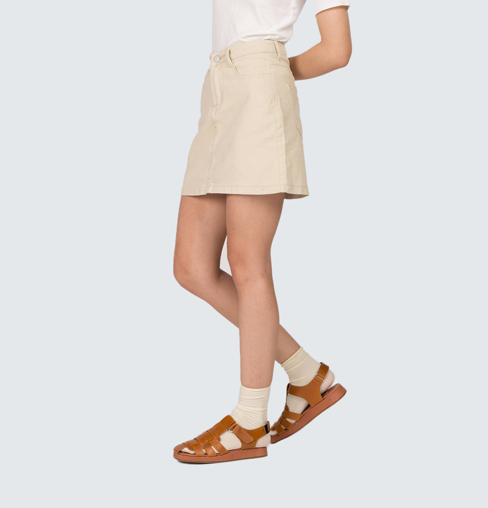 Cali Cream mini Skirt